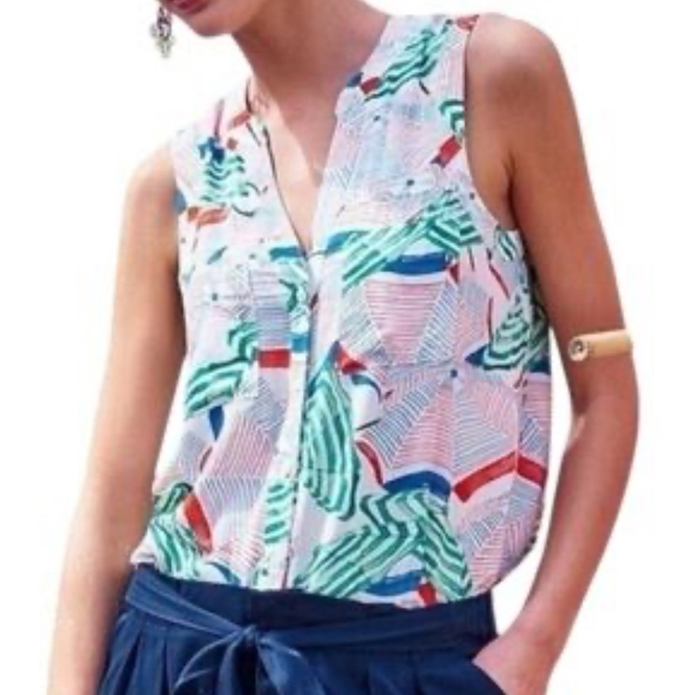 Women's Multicolor Sleeveless Top